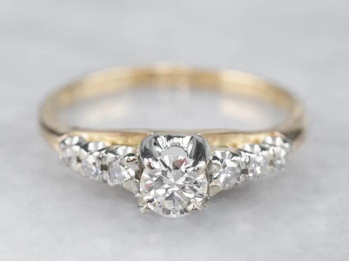 MSJ Office Old European Cut Diamond Engagement Ring Rings