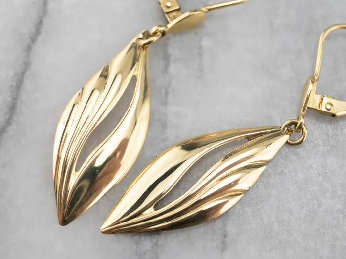 MSJ Online Earrings 18K Yellow Gold Drop Earrings MSJ Online Earrings 18K Yellow Gold Drop Earrings