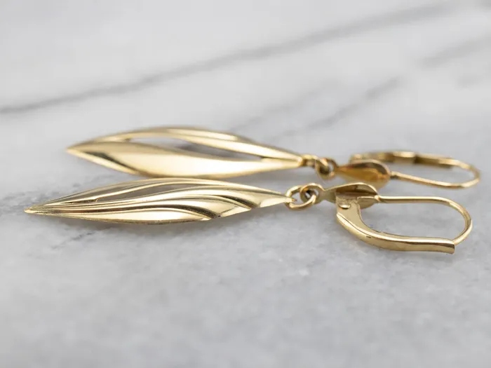 MSJ Online Earrings 18K Yellow Gold Drop Earrings MSJ Online Earrings 18K Yellow Gold Drop Earrings