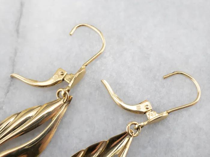 MSJ Online Earrings 18K Yellow Gold Drop Earrings MSJ Online Earrings 18K Yellow Gold Drop Earrings