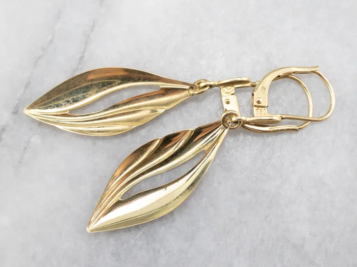 MSJ Online Earrings 18K Yellow Gold Drop Earrings MSJ Online Earrings 18K Yellow Gold Drop Earrings
