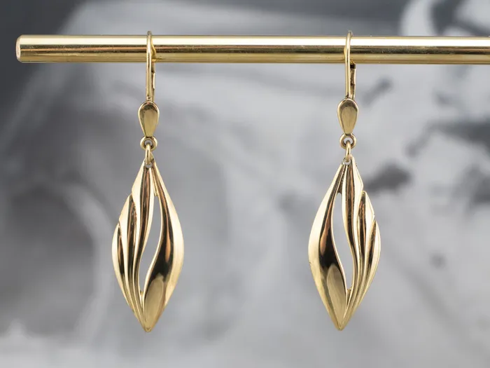 MSJ Online Earrings 18K Yellow Gold Drop Earrings MSJ Online Earrings 18K Yellow Gold Drop Earrings