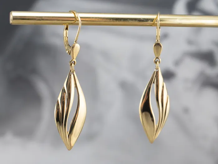 MSJ Online Earrings 18K Yellow Gold Drop Earrings MSJ Online Earrings 18K Yellow Gold Drop Earrings