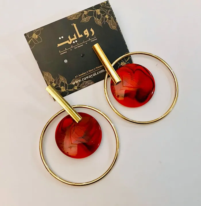 MTM Earrings Fancy Earring341 Maroon