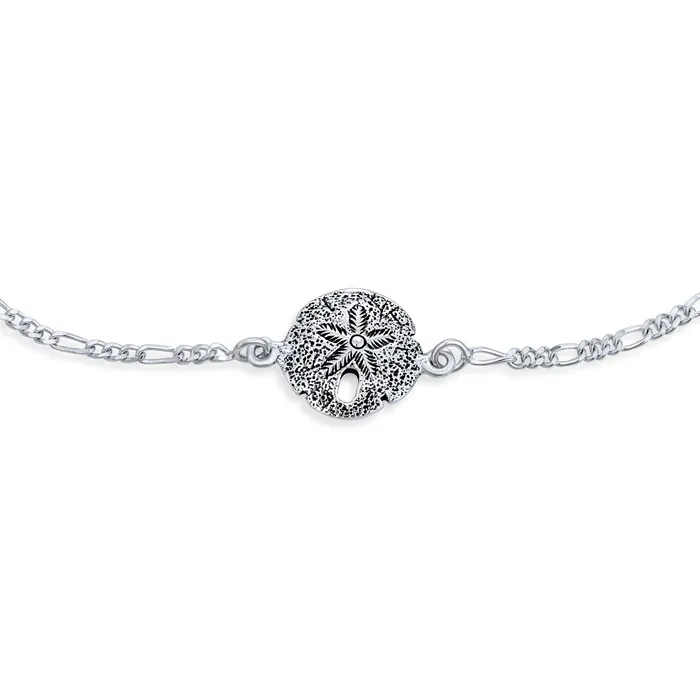 Nautical Starfish Sand Dollar Charm Anklet Ankle Bracelet Sterling Silver BlingJewelry Wholesale Bracelets