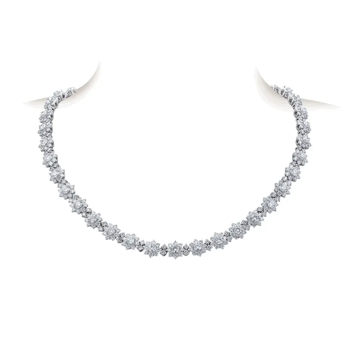 Necklaces A Link 18K White Gold Diamond Necklace A Link