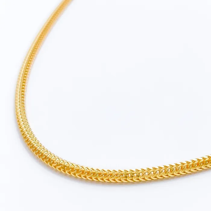 Necklaces Andaaz Jewelers Thin Dragon 22k Gold Chain 16