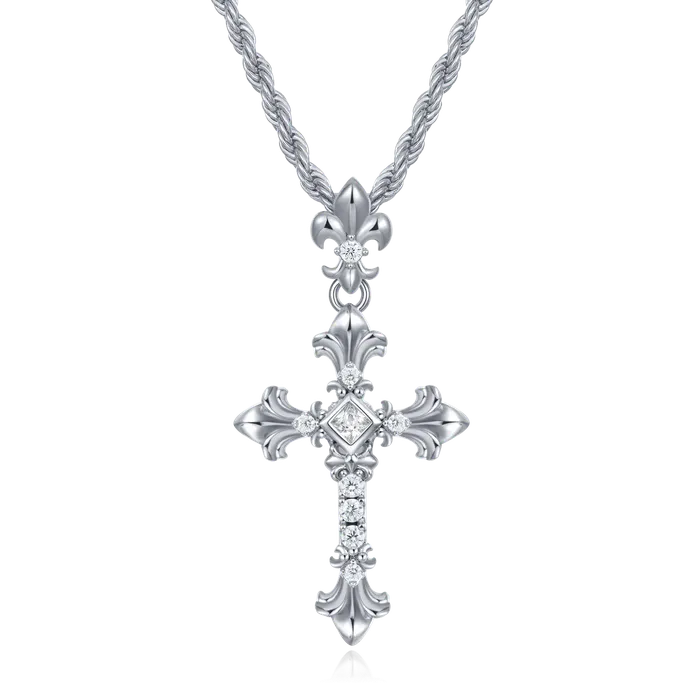 Necklaces aporro Knight Flower Cross Pendant