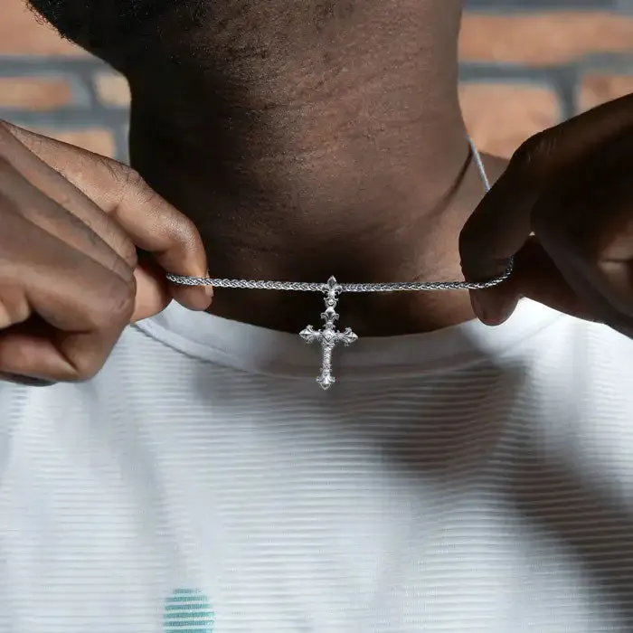 Necklaces aporro Knight Flower Cross Pendant