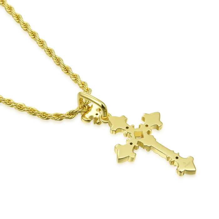 Necklaces aporro Knight Flower Cross Pendant