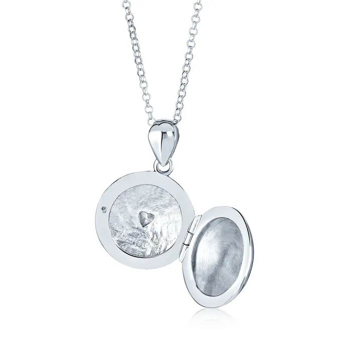 Necklaces BlingJewelry Wholesale BFF Vintage Style Shamrock Clover Celtic Irish Locket Necklace in Sterling Silver