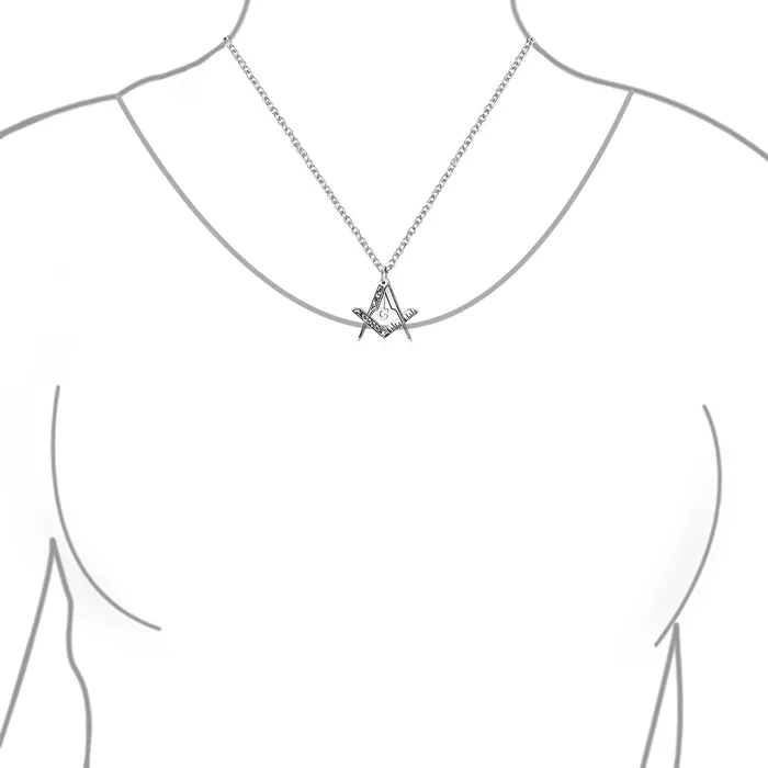 Necklaces BlingJewelry Wholesale Masonic Freemason Compass Pendant Necklace in Oxidized Sterling Silver Chain Necklaces BlingJewelry Wholesale Masonic Freemason Compass Pendant Necklace in Oxidized Sterling Silver Chain