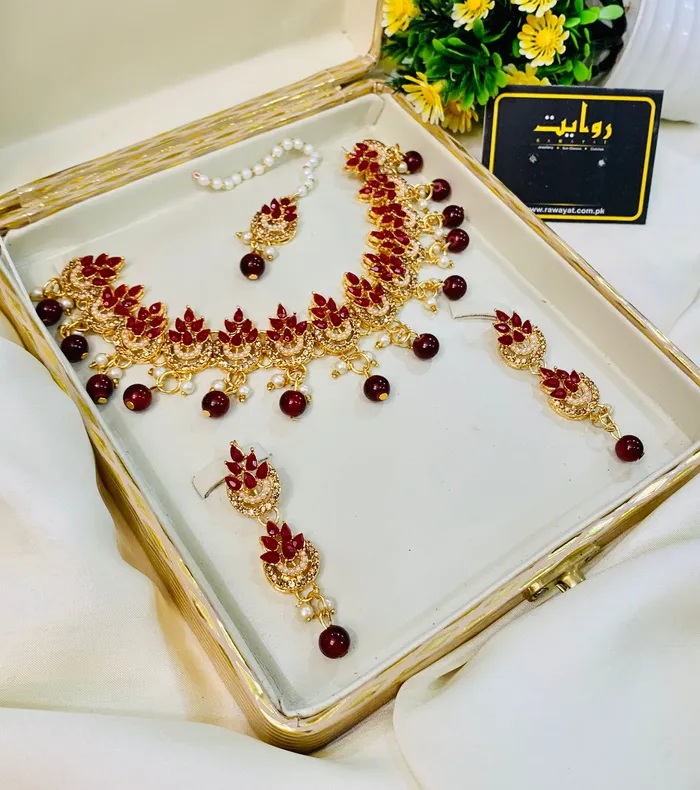 Necklaces KJ Stara Necklace Maroon