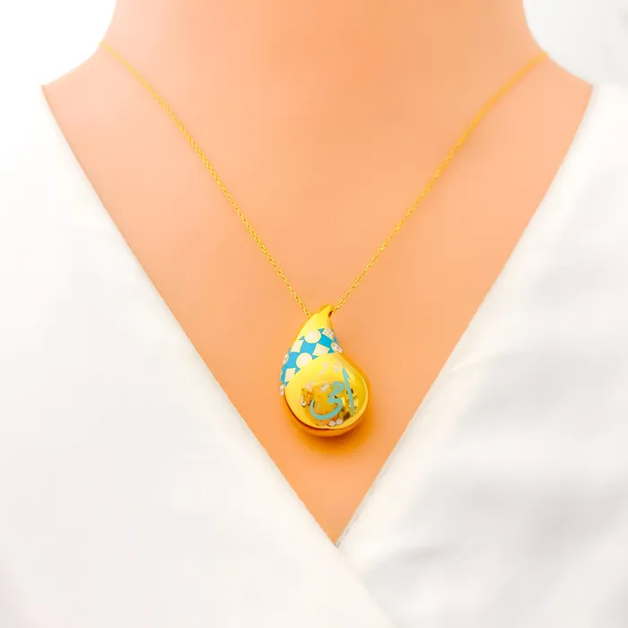 Necklaces Timeless Beautiful 21k Gold Drop Necklace Andaaz Jewelers