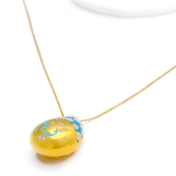 Necklaces Timeless Beautiful 21k Gold Drop Necklace Andaaz Jewelers