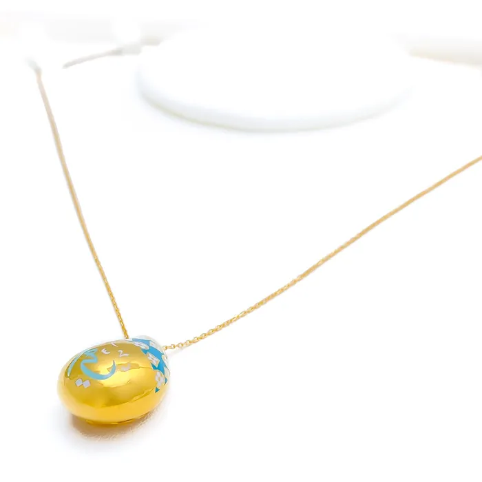 Necklaces Timeless Beautiful 21k Gold Drop Necklace Andaaz Jewelers