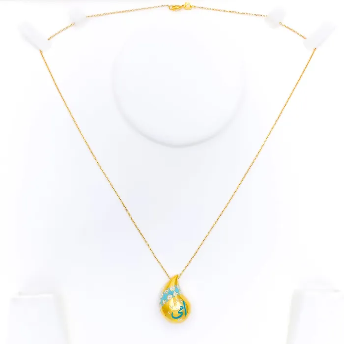 Necklaces Timeless Beautiful 21k Gold Drop Necklace Andaaz Jewelers