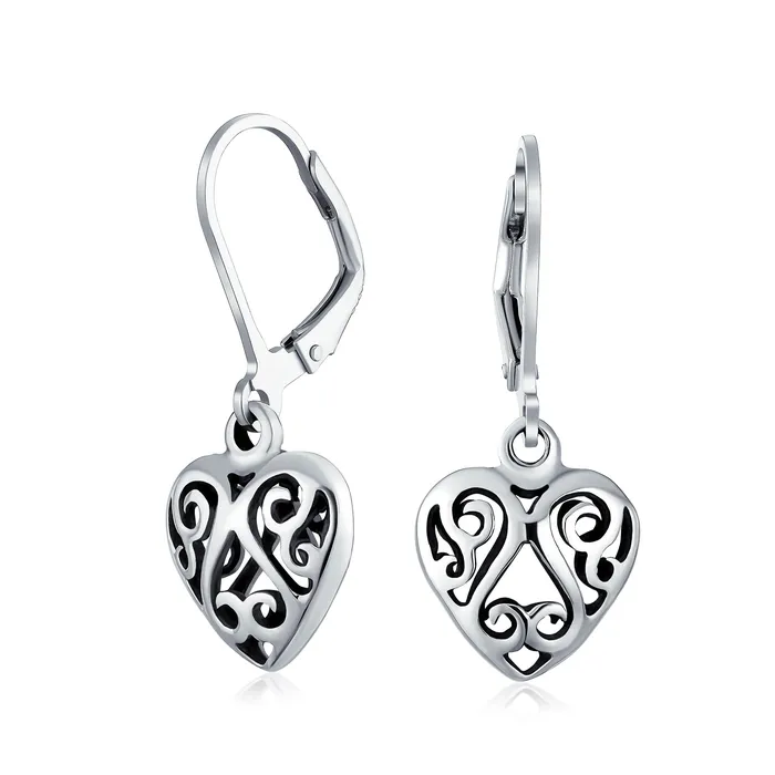 Open Filigree Heart Dangle Earrings Rose Gold Plated Sterling Silver Leverback BlingJewelry Wholesale Earrings Open Filigree Heart Dangle Earrings Rose Gold Plated Sterling Silver Leverback BlingJewelry Wholesale Earrings