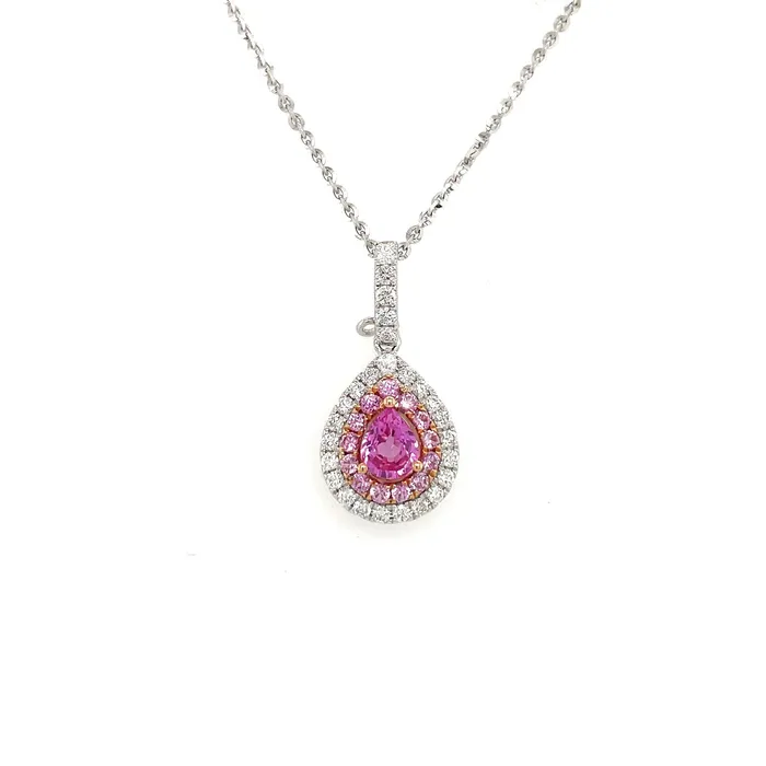 Pink Sapphire Diamond Necklace CH Collection Necklaces