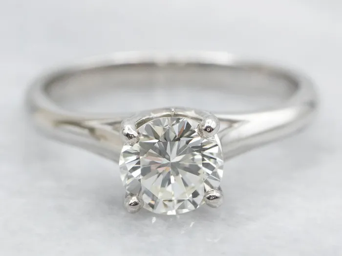 Platinum FourProng Diamond Solitaire Engagement Ring Market Square Jewelers Rings Platinum FourProng Diamond Solitaire Engagement Ring Market Square Jewelers Rings
