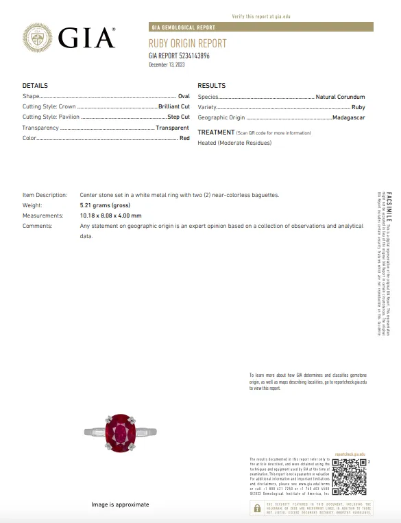 Platinum GIA Certified Ruby and Diamond Ring Market Square Jewelers Rings