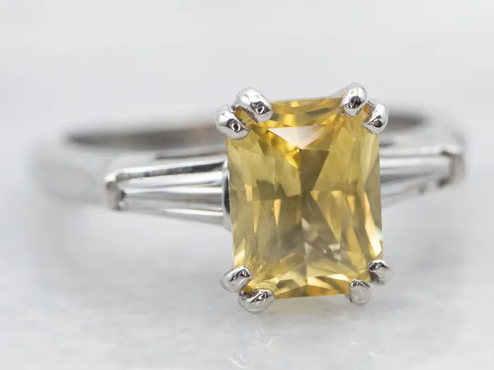 Platinum Yellow Sapphire and Diamond Ring Market Square Jewelers Rings Platinum Yellow Sapphire and Diamond Ring Market Square Jewelers Rings