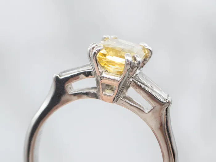 Platinum Yellow Sapphire and Diamond Ring Market Square Jewelers Rings Platinum Yellow Sapphire and Diamond Ring Market Square Jewelers Rings