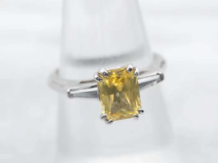 Platinum Yellow Sapphire and Diamond Ring Market Square Jewelers Rings Platinum Yellow Sapphire and Diamond Ring Market Square Jewelers Rings
