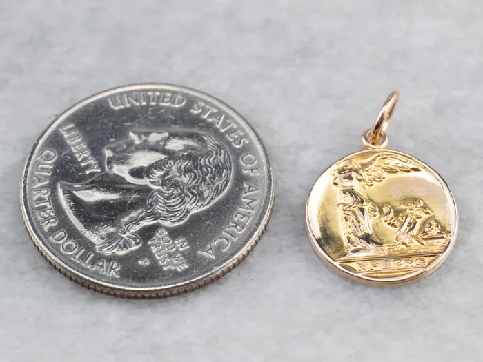 PreStyled Sets Market Square Jewelers 10K Gold NFBPWC Medal Pendant PreStyled Sets Market Square Jewelers 10K Gold NFBPWC Medal Pendant