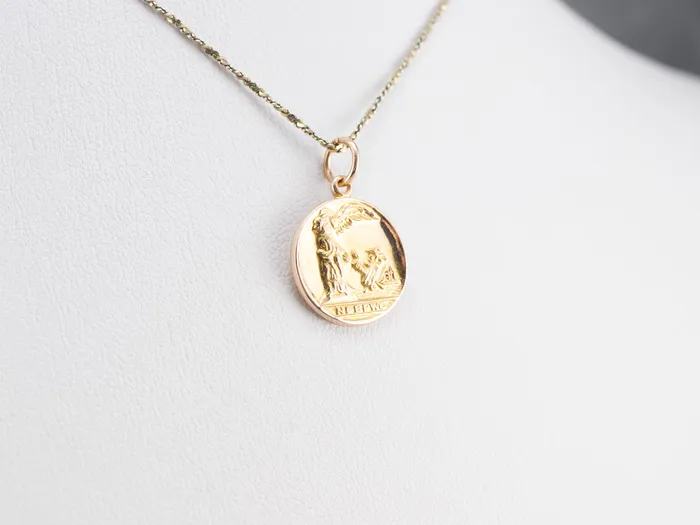 PreStyled Sets Market Square Jewelers 10K Gold NFBPWC Medal Pendant PreStyled Sets Market Square Jewelers 10K Gold NFBPWC Medal Pendant