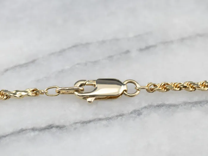PreStyled Sets Market Square Jewelers 14K Gold Sparkling Rope Chain PreStyled Sets Market Square Jewelers 14K Gold Sparkling Rope Chain