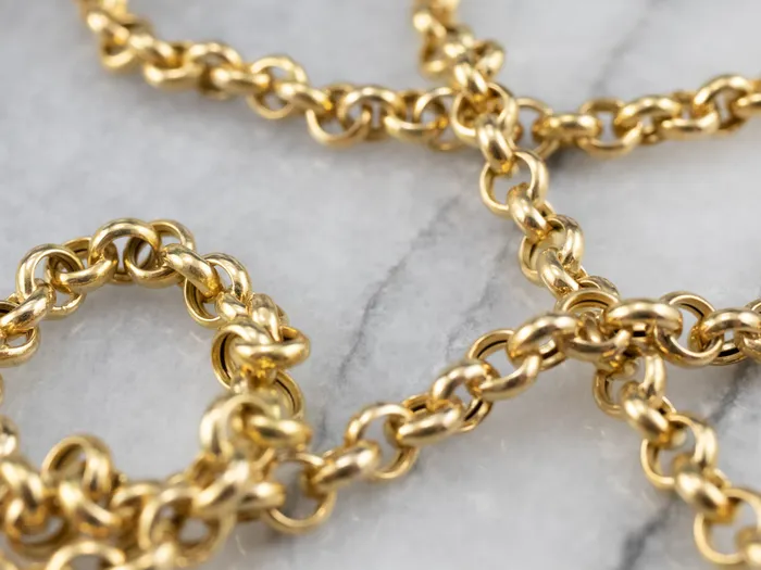 PreStyled Sets Market Square Jewelers 18K Yellow Gold Rolo Chain