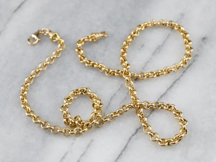 PreStyled Sets Market Square Jewelers 18K Yellow Gold Rolo Chain PreStyled Sets Market Square Jewelers 18K Yellow Gold Rolo Chain