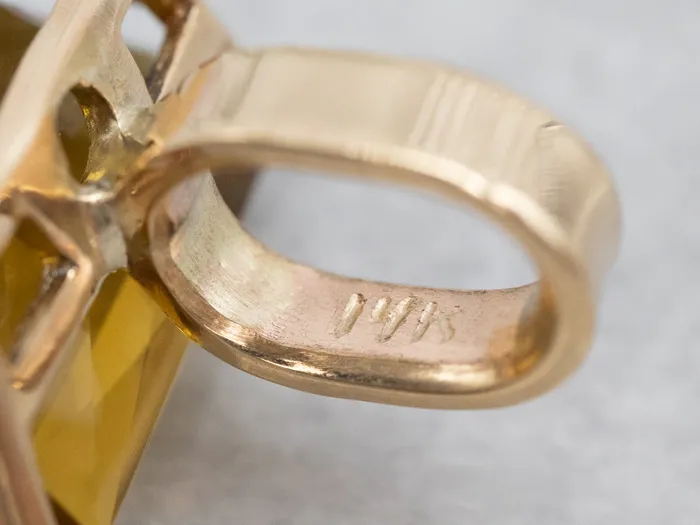 PreStyled Sets Market Square Jewelers Unique Yellow Gold East West Citrine Solitaire Pendant