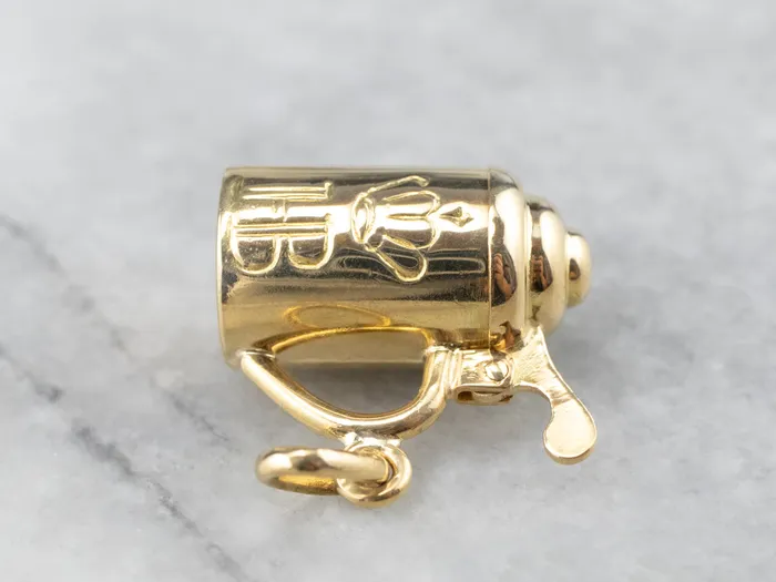 PreStyled Sets Vintage 18K Gold Beer Stein Charm Market Square Jewelers PreStyled Sets Vintage 18K Gold Beer Stein Charm Market Square Jewelers