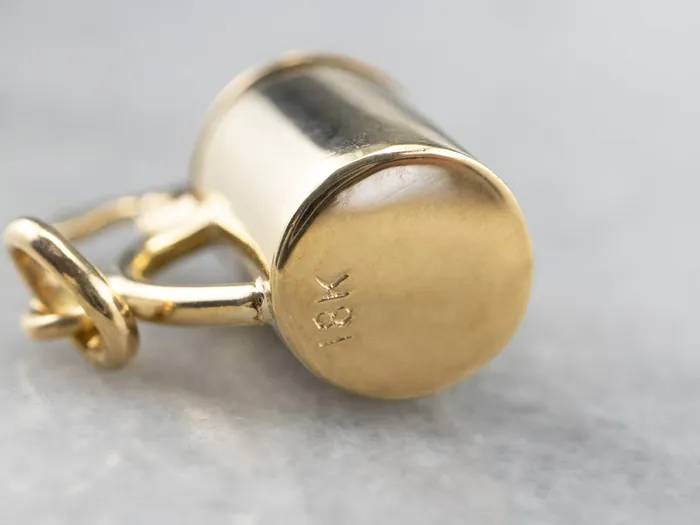 PreStyled Sets Vintage 18K Gold Beer Stein Charm Market Square Jewelers PreStyled Sets Vintage 18K Gold Beer Stein Charm Market Square Jewelers