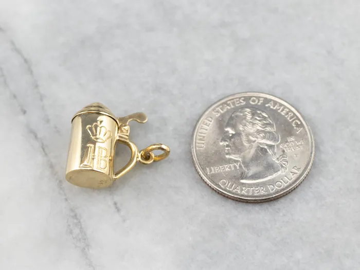 PreStyled Sets Vintage 18K Gold Beer Stein Charm Market Square Jewelers PreStyled Sets Vintage 18K Gold Beer Stein Charm Market Square Jewelers