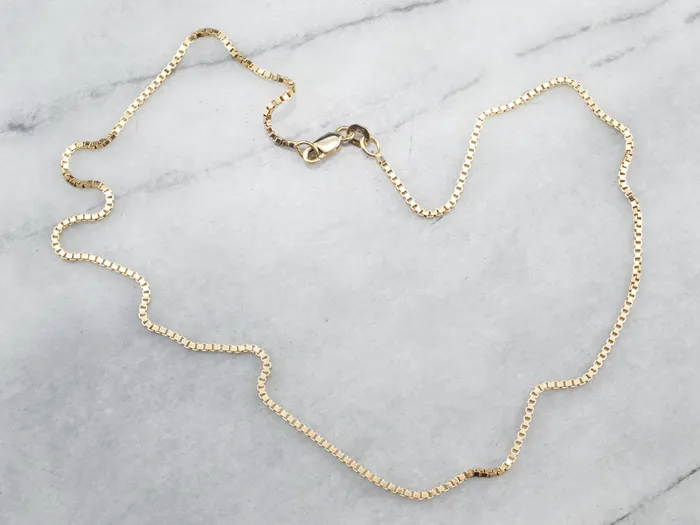 PreStyled Sets Yellow 14K Gold Box Chain Market Square Jewelers PreStyled Sets Yellow 14K Gold Box Chain Market Square Jewelers