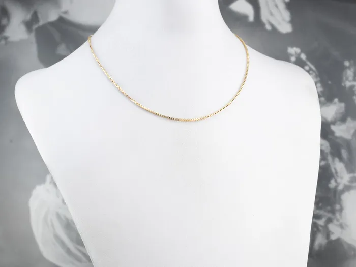 PreStyled Sets Yellow 14K Gold Box Chain Market Square Jewelers PreStyled Sets Yellow 14K Gold Box Chain Market Square Jewelers