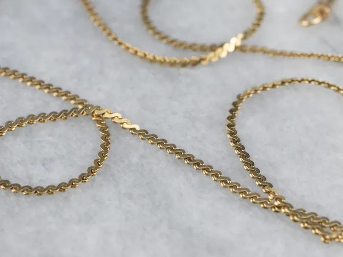 PreStyled Sets Yellow 18K Gold Serpentine Chain MSJ Office