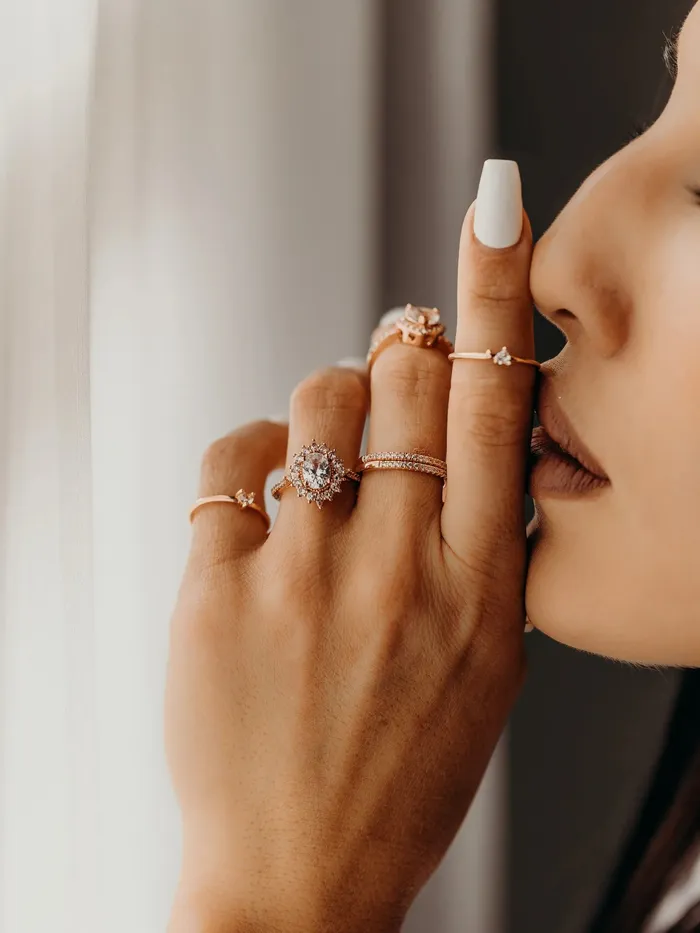 Rae Jewelry Stone Age Rings Nova Band in Rose Gold