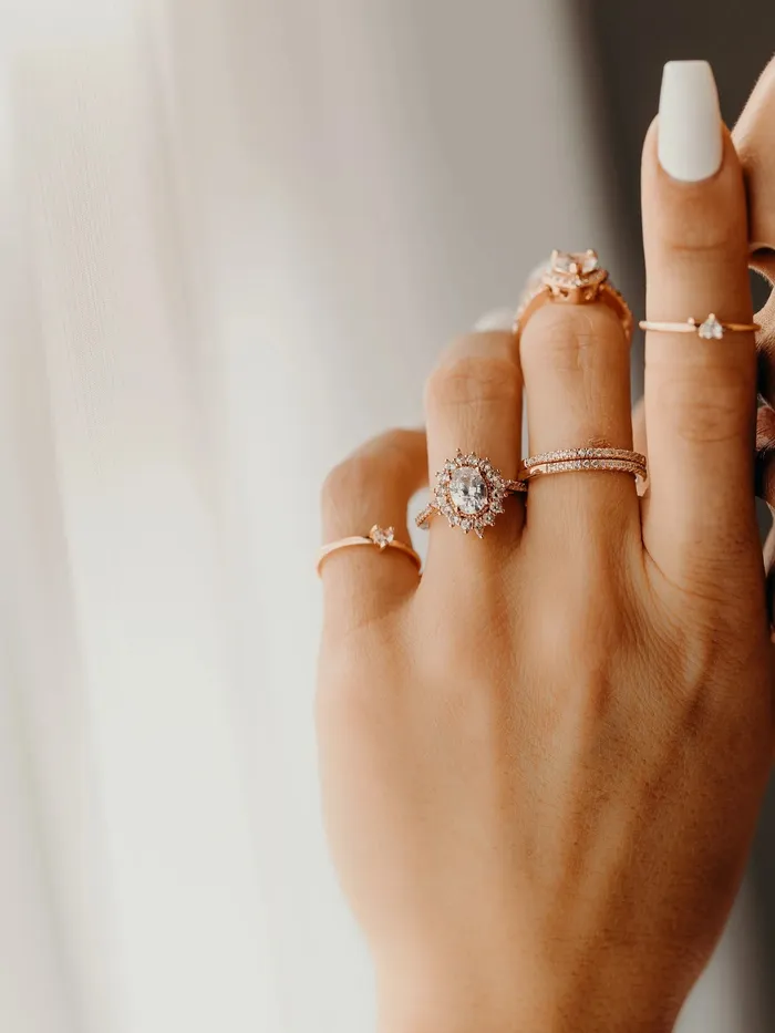 Rae Jewelry Stone Age Rings Nova Band in Rose Gold