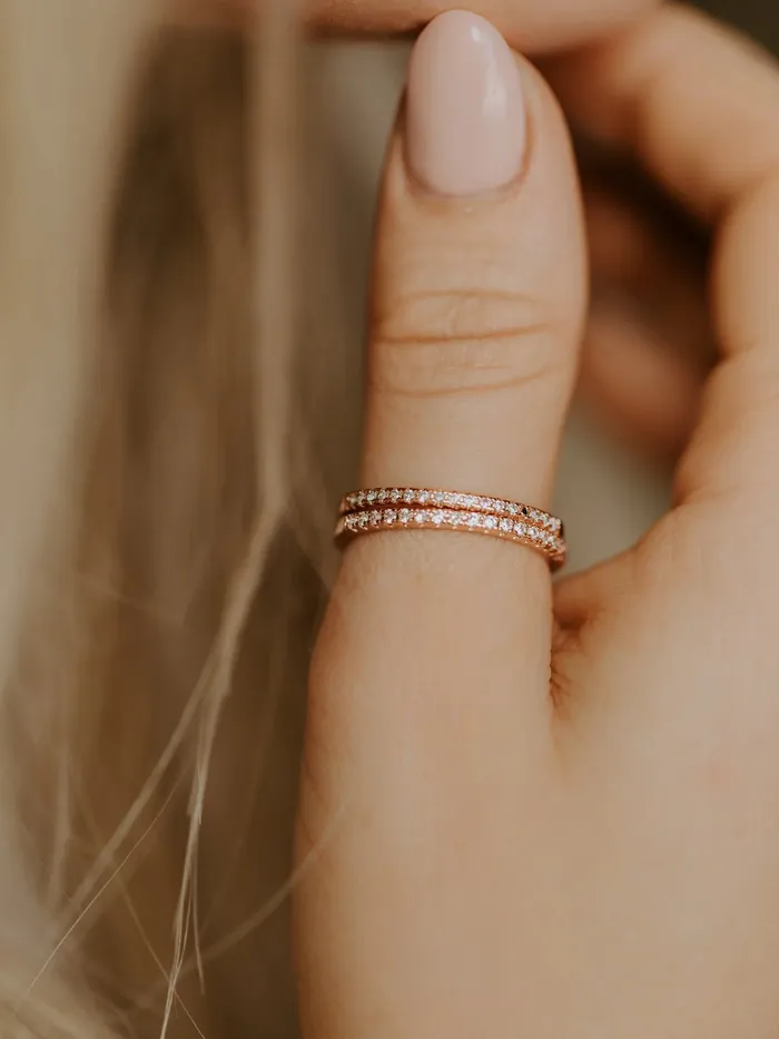 Rae Jewelry Stone Age Rings Nova Band in Rose Gold