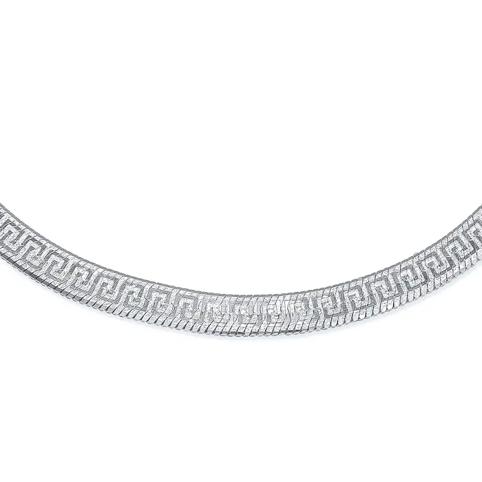 Reversible Greek Key Sterling Silver Collar Necklace or Bracelet NickelFree Italy BlingJewelry Wholesale Necklaces Reversible Greek Key Sterling Silver Collar Necklace or Bracelet NickelFree Italy BlingJewelry Wholesale Necklaces