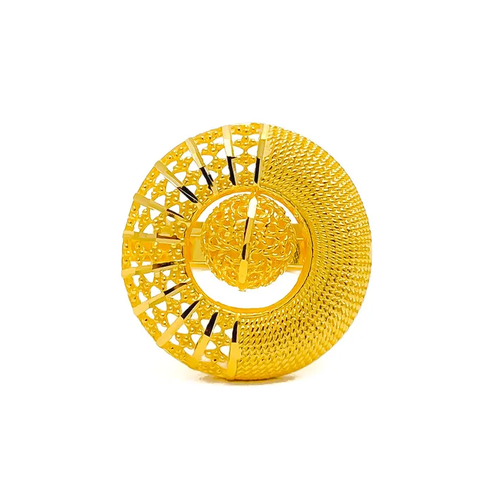 Rings Andaaz Jewelers Radiant Dressy 22k Gold Semi Statement Ring