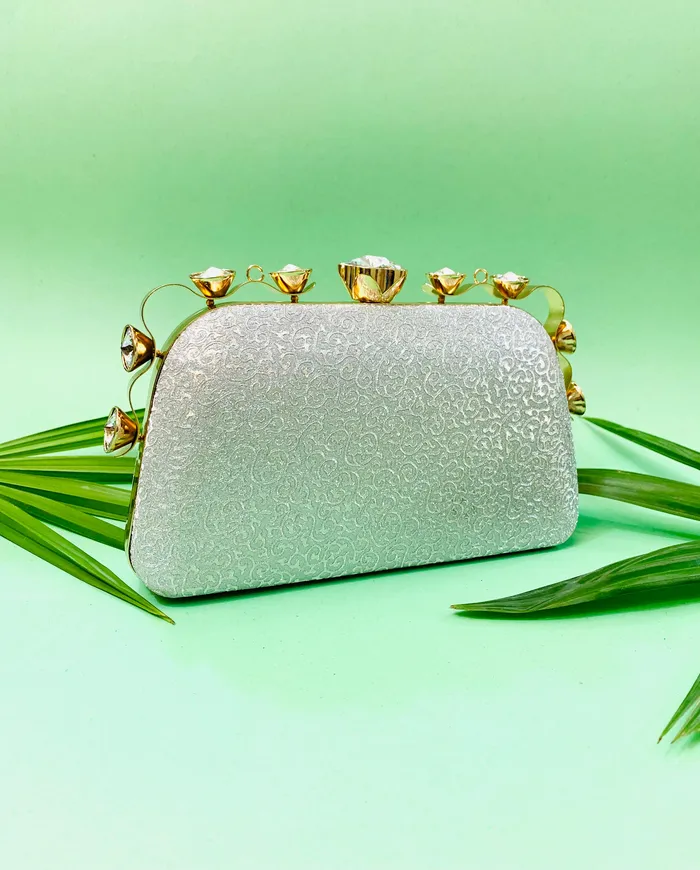 Rings KJ Fancy Clutch1007 Silver Rings KJ Fancy Clutch1007 Silver