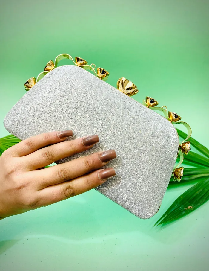 Rings KJ Fancy Clutch1007 Silver Rings KJ Fancy Clutch1007 Silver