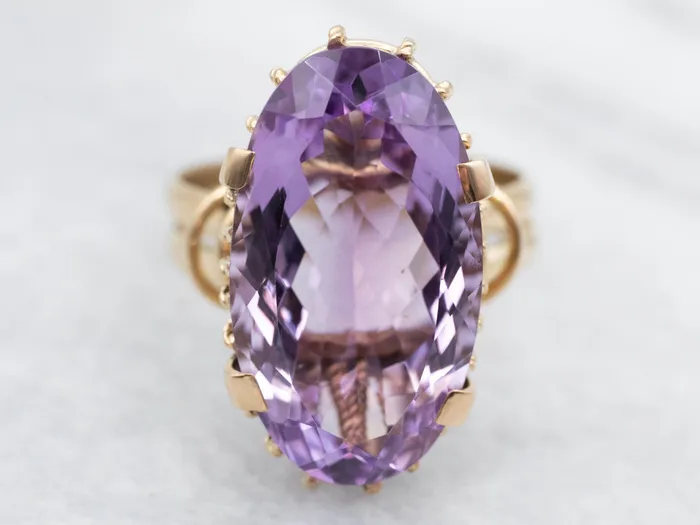 Rings Market Square Jewelers Alluring Yellow Gold Amethyst Solitaire Cocktail Ring Rings Market Square Jewelers Alluring Yellow Gold Amethyst Solitaire Cocktail Ring