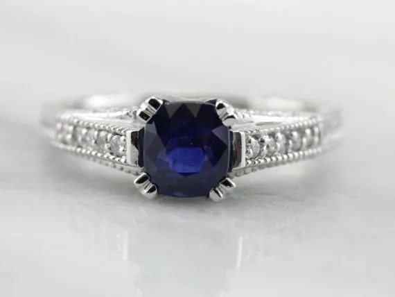 Rings Market Square Jewelers Brilliant Blue Sapphire and Diamond Engagement Ring Rings Market Square Jewelers Brilliant Blue Sapphire and Diamond Engagement Ring