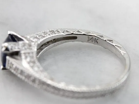 Rings Market Square Jewelers Brilliant Blue Sapphire and Diamond Engagement Ring Rings Market Square Jewelers Brilliant Blue Sapphire and Diamond Engagement Ring